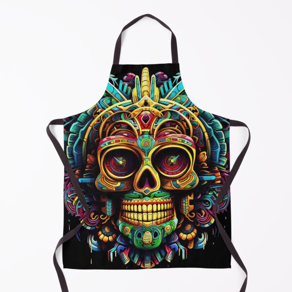 Item preview, Maya mask, Mexico mask, Mayan deity, alien mask, tribal mask, psytrance mask, Aztec mask, Indigenous art, Ritualistic mask, Shamanic mask, Aztec culture designed and sold by psytrancedesign.