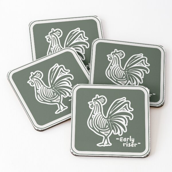 Item preview, Early Riser Rooster Country Chic Illustration designed and sold by NiftyWrx.