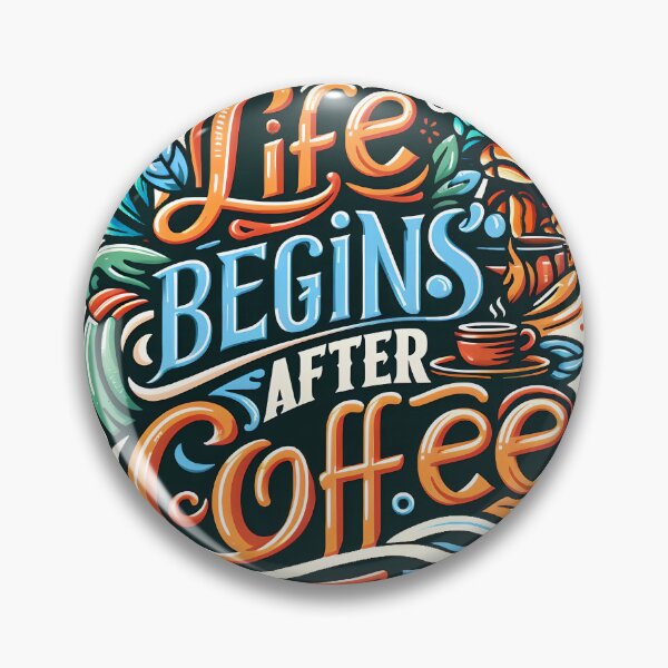 Item preview, Life begins after coffee, typography designed and sold by maxmaj.
