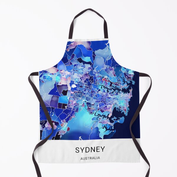 Item preview, Sydney Australia Named City Map - Marine Blue designed and sold by StylishStacks.