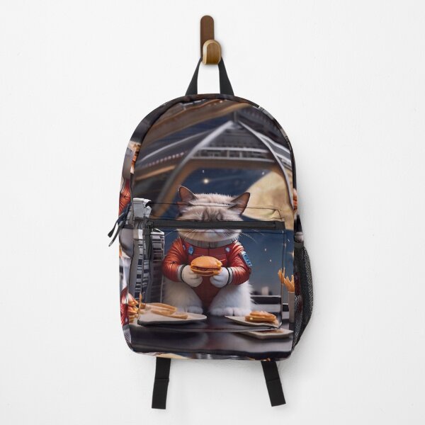Item preview, Funny cat is eating a hamburger designed and sold by M-Y-A-R-T-.