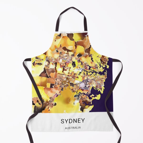 Item preview, Sydney Australia Named City Map - Golden Yellow designed and sold by StylishStacks.