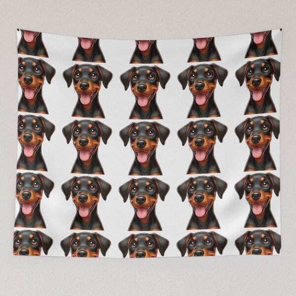 Item preview, Cute Doberman Puppy with Natural Ears designed and sold by Delamoon.