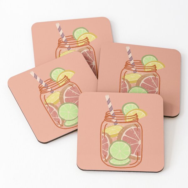 Item preview, Mason Jar Lemonade - Citrus Drink and Paper Straw designed and sold by rooandjoo.