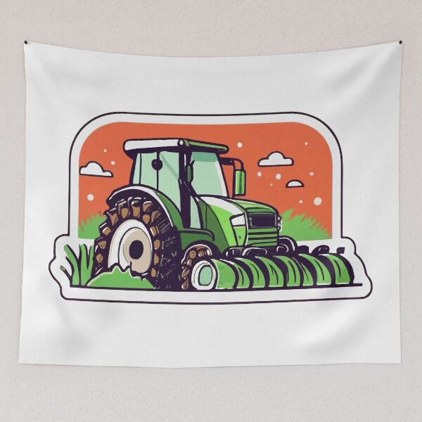 Item preview, Classic Tractor in Field - Farming and Agriculture designed and sold by NiftyWrx.