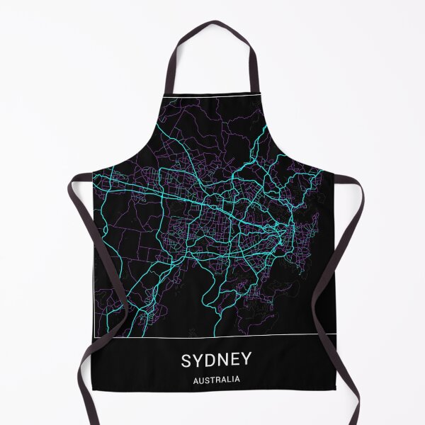 Item preview, Sydney Australia Named City Map - Neon Fantasy designed and sold by StylishStacks.