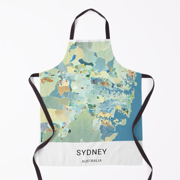 Item preview, Sydney Australia Named City Map - Pastel Color Scheme designed and sold by StylishStacks.