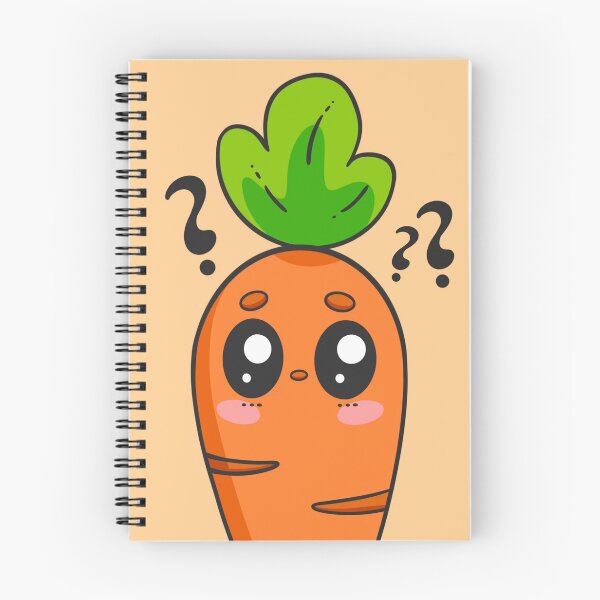 Item preview, Curious Carrot - simple cute (kawaii) carrot designed and sold by Eviidesigns.