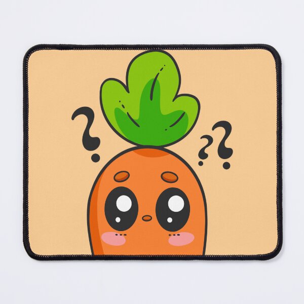 Item preview, Curious Carrot - simple cute (kawaii) carrot designed and sold by Eviidesigns.