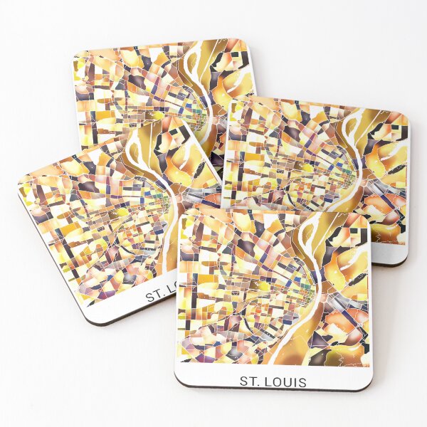 Item preview, St. Louis Missouri Named City Map - Golden Yellow designed and sold by StylishStacks.