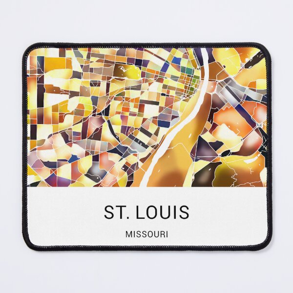 Item preview, St. Louis Missouri Named City Map - Golden Yellow designed and sold by StylishStacks.
