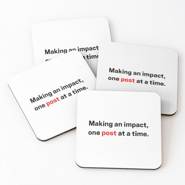 Item preview, Making an impact, one post at a time (red) designed and sold by ProjectLui.