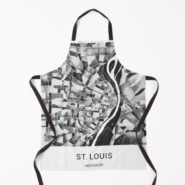 Item preview, St. Louis Missouri Named City Map - Black and White Monochrome designed and sold by StylishStacks.