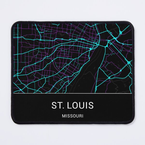 Item preview, St. Louis Missouri Named City Map - Neon Fantasy designed and sold by StylishStacks.