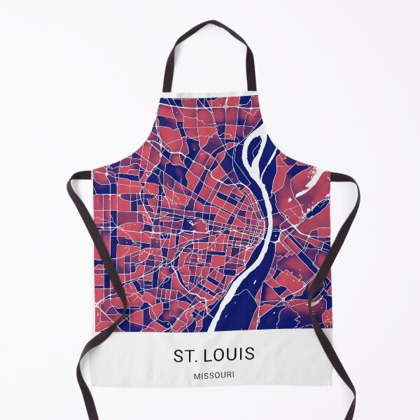 Item preview, St. Louis Missouri Named City Map - Red-Blue Duotone designed and sold by StylishStacks.