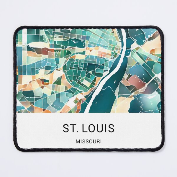 Item preview, St. Louis Missouri Named City Map - Lush Green designed and sold by StylishStacks.