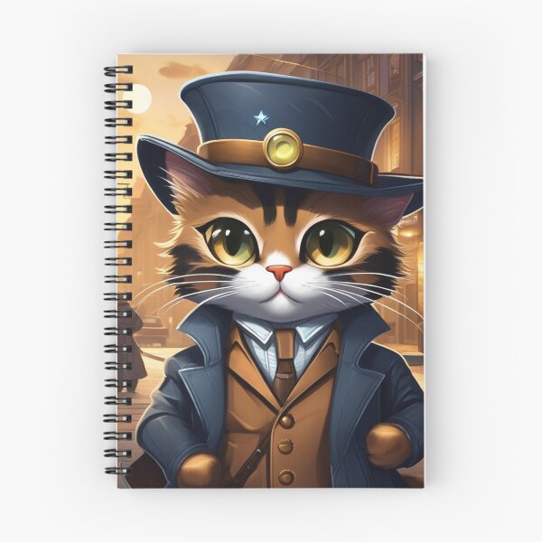 Item preview, a detective cat on the street at midcentury designed and sold by JangmiHorang.