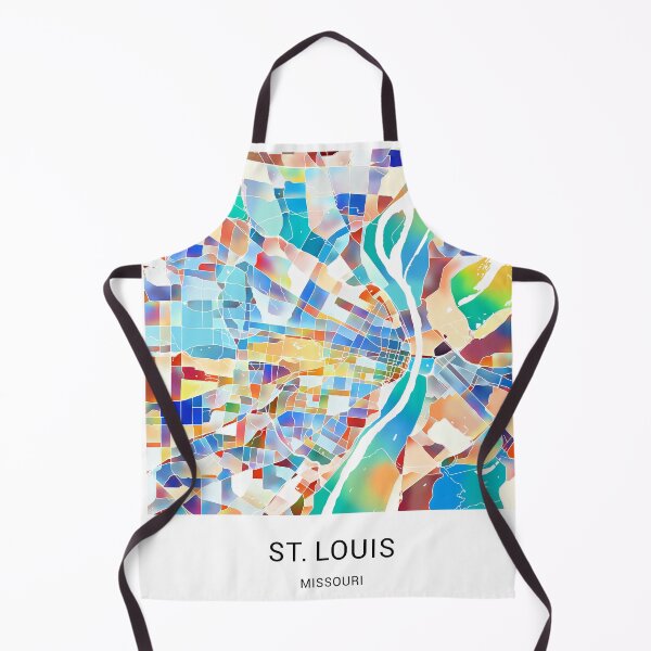 Item preview, St. Louis Missouri Named City Map - Tropical Rainbow Scheme designed and sold by StylishStacks.