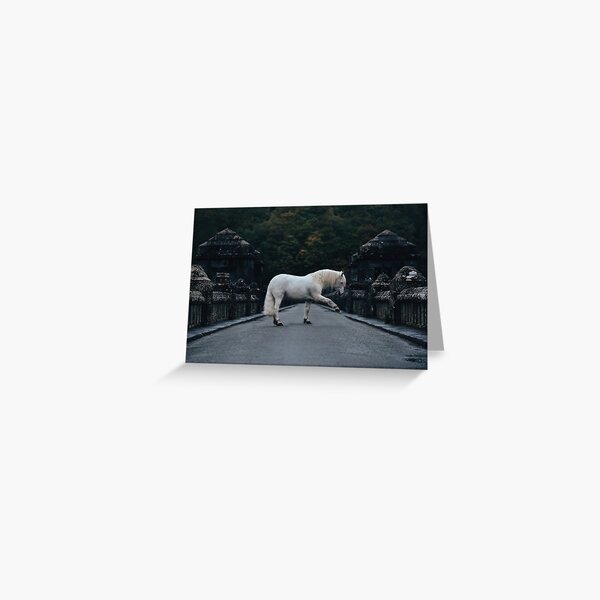 Item preview, Beautiful Grey Highland Pony Standing on a Welsh Dam Bridge designed and sold by may whiston.