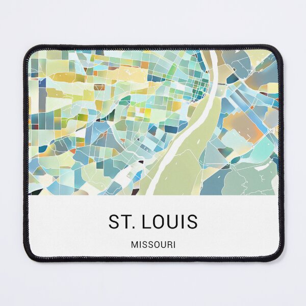 Item preview, St. Louis Missouri Named City Map - Pastel Color Scheme designed and sold by StylishStacks.