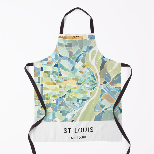 Item preview, St. Louis Missouri Named City Map - Pastel Color Scheme designed and sold by StylishStacks.