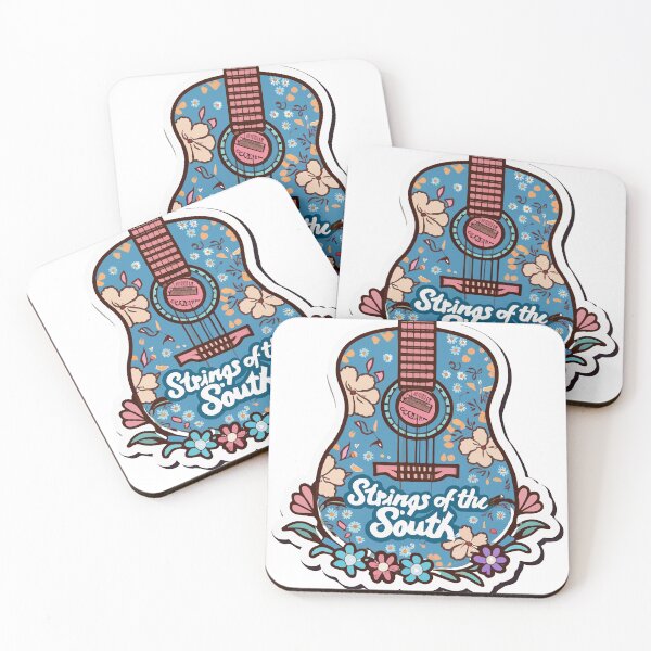 Item preview, Strings of the South - Acoustic Guitar with Floral Pattern designed and sold by NiftyWrx.
