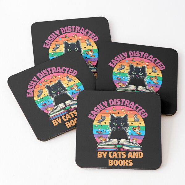 Item preview, Easily Distracted By Cats And Books designed and sold by SlocifieShop.
