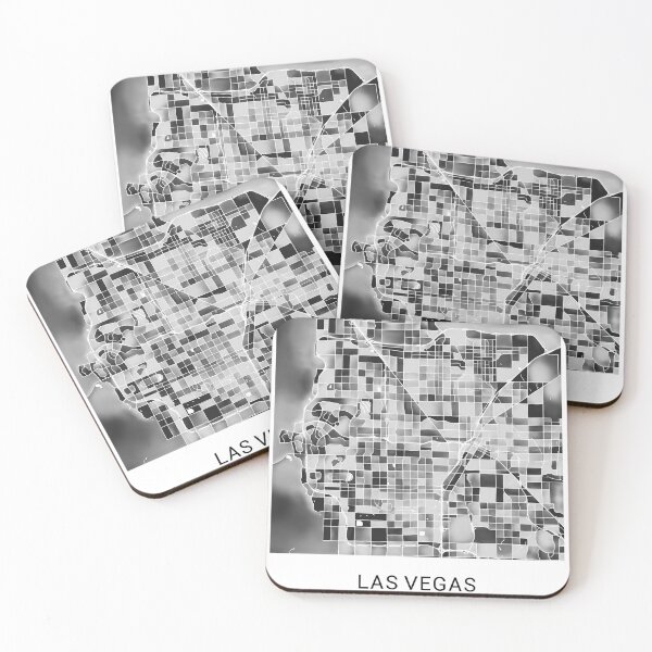 Item preview, Las Vegas Nevada Named City Map - Black and White Monochrome designed and sold by StylishStacks.