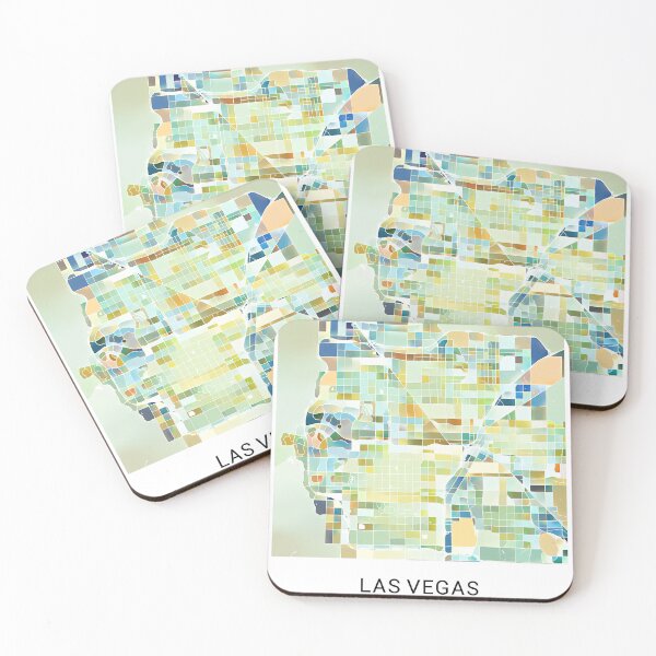Item preview, Las Vegas Nevada Named City Map - Pastel Color Scheme designed and sold by StylishStacks.