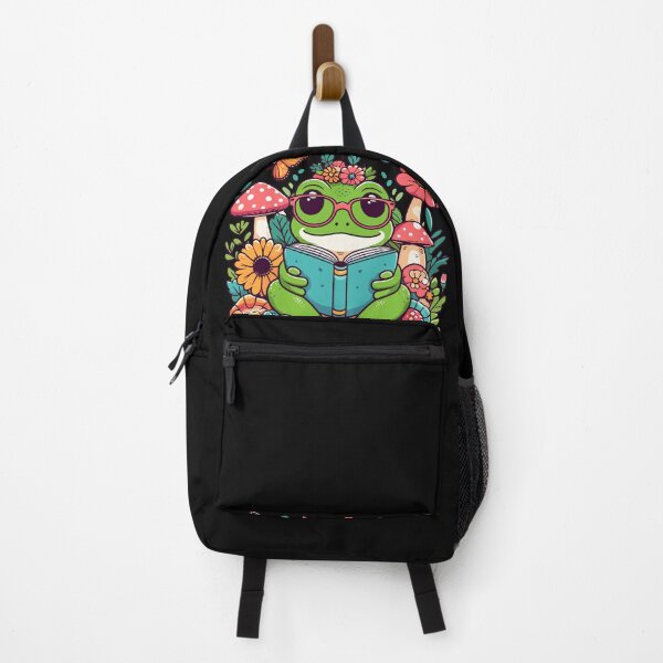 Item preview, Frog Book - Cute Frog Mushroom Reading designed and sold by JessArty ⭐⭐⭐⭐⭐.