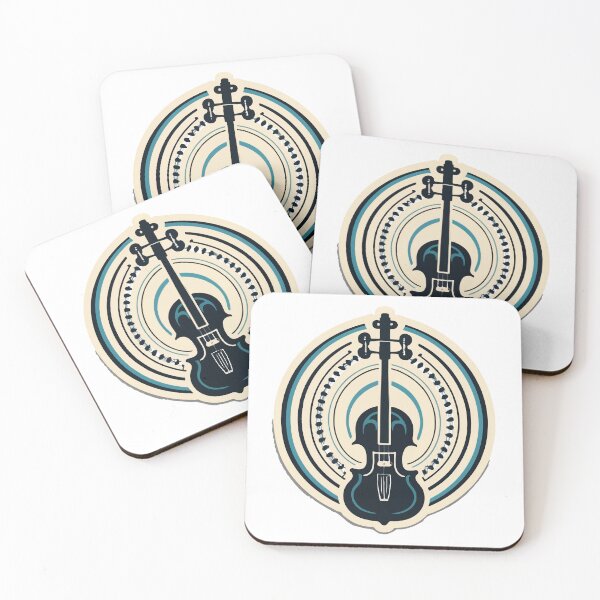 Item preview, Folk-Style Fiddle with Swirling Music Bars designed and sold by NiftyWrx.