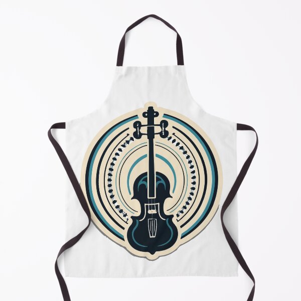 Item preview, Folk-Style Fiddle with Swirling Music Bars designed and sold by NiftyWrx.