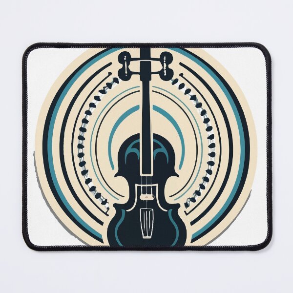 Item preview, Folk-Style Fiddle with Swirling Music Bars designed and sold by NiftyWrx.
