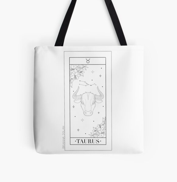 Small Canvas Tote Bag with Cow & Anti Patriarchy Embroidery