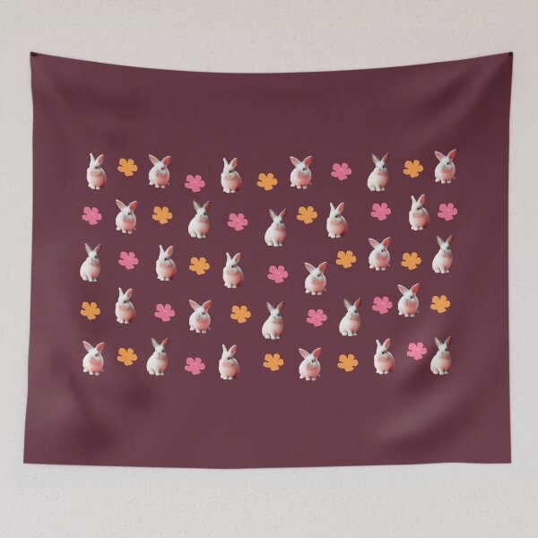 Item preview, Dreamy Bunnies and Florals designed and sold by hrbcreatives.