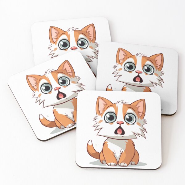 Item preview, Cute Moment: Surprised Cat in Fun Illustration designed and sold by LydieDigitalArt.