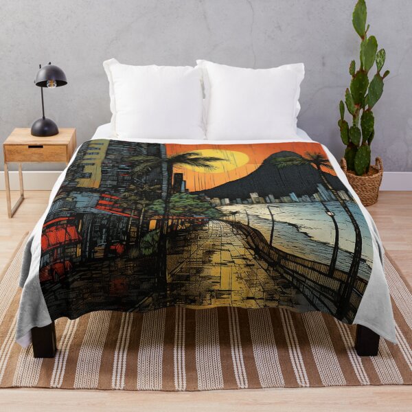 Item preview, Rio de Janeiro city landscape poster colorful travel vintage graphic designed and sold by wonderfulpark.