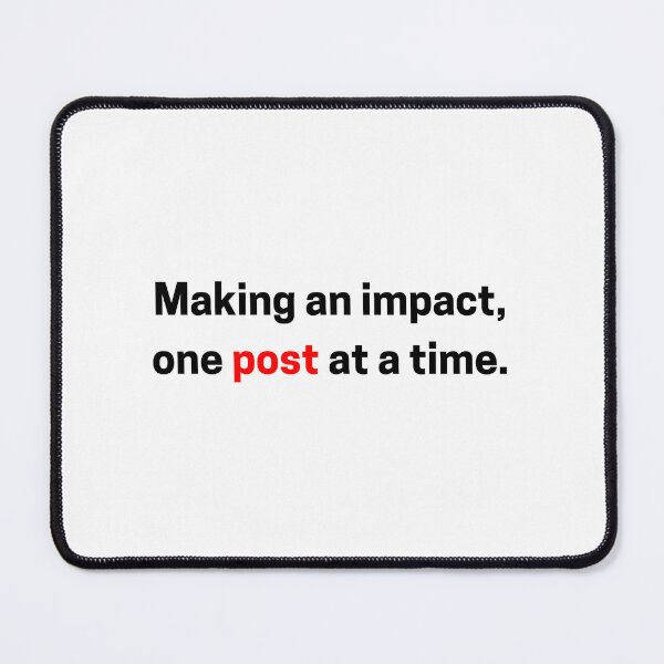Item preview, Making an impact, one post at a time (red) designed and sold by ProjectLui.