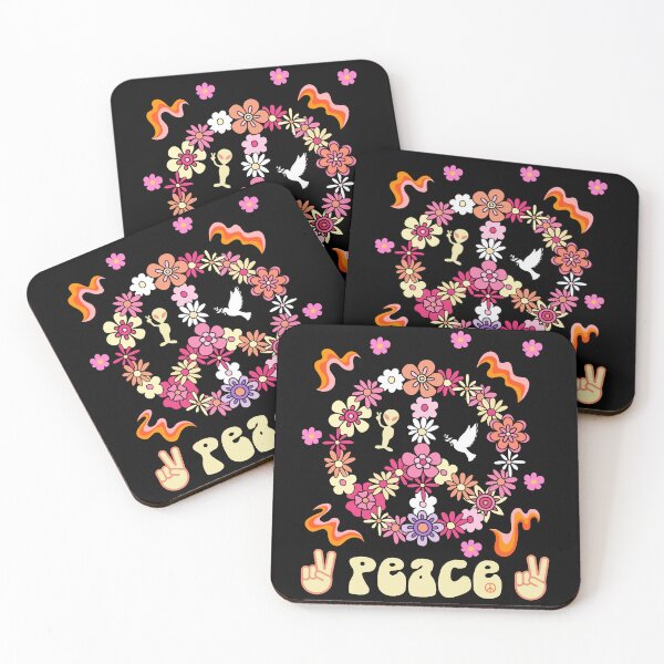 Item preview, PEACE 60s style flower design designed and sold by Jt41.