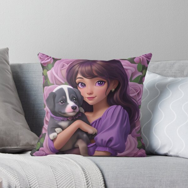Item preview, Little girl with a puppy in her arms designed and sold by Marcu Ioachim.