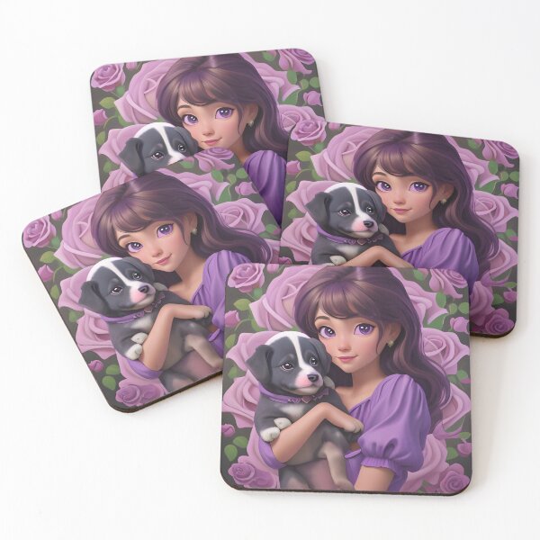 Item preview, Little girl with a puppy in her arms designed and sold by Marcu Ioachim.