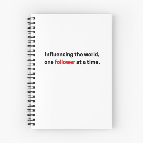 Item preview, Influencing the world, one follower at a time (red) designed and sold by ProjectLui.
