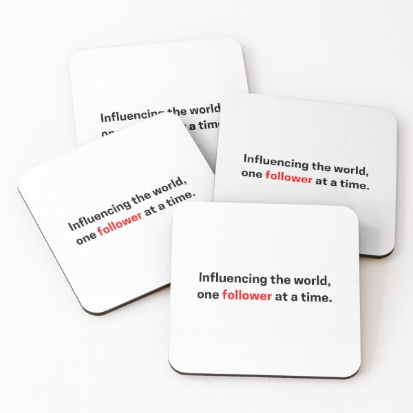 Item preview, Influencing the world, one follower at a time (red) designed and sold by ProjectLui.