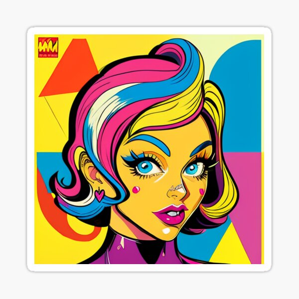 Item preview, Young pop-art woman designed and sold by SommeryLaser.