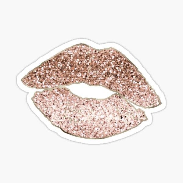 Item preview, Lips - rose gold glitter designed and sold by RoseAesthetic.
