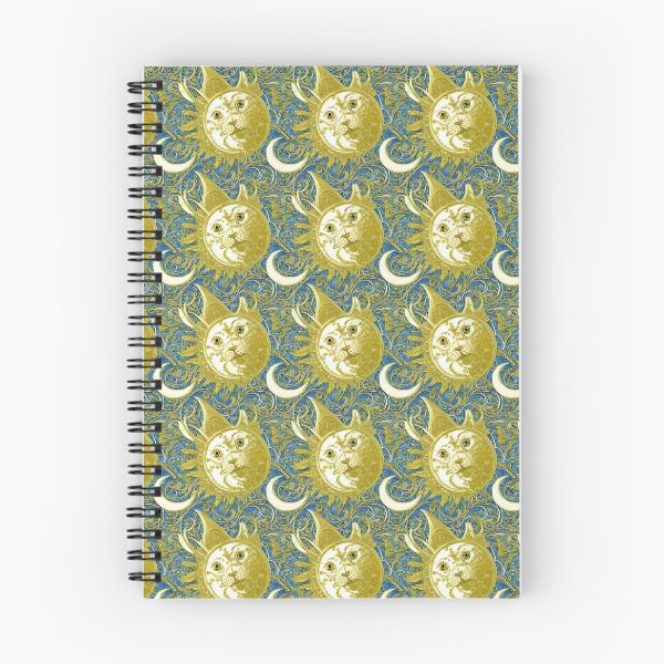 Aperçu de l'œuvre Chat soleil, motif abstrait lune créée et vendue par LorrieBee.