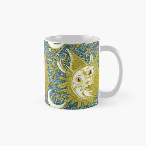 Item preview, Gato sol, patrón abstracto luna designed and sold by LorrieBee.