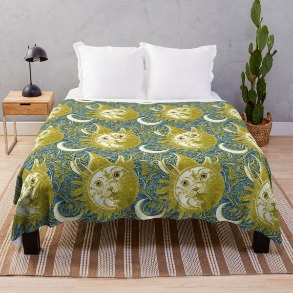 Item preview, Sun cat, moon abstract pattern designed and sold by LorrieBee.