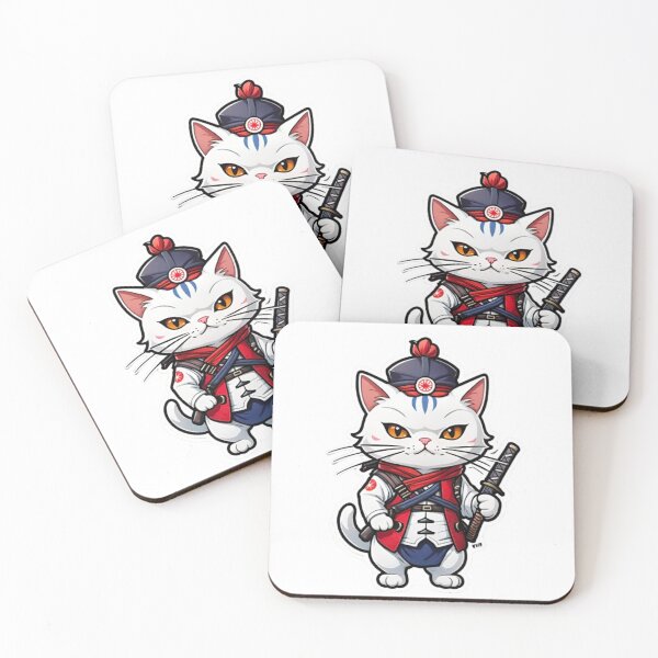Item preview, White Cat assassin Japan designed and sold by KorArtStudio.