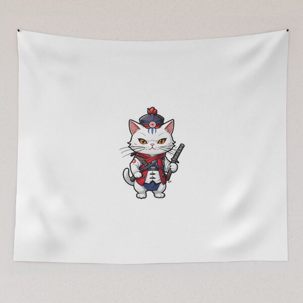 Item preview, White Cat assassin Japan designed and sold by KorArtStudio.